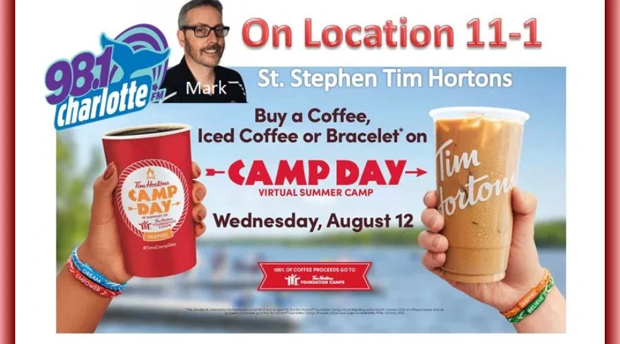 August 12th is Camp Day at Tim Hortons