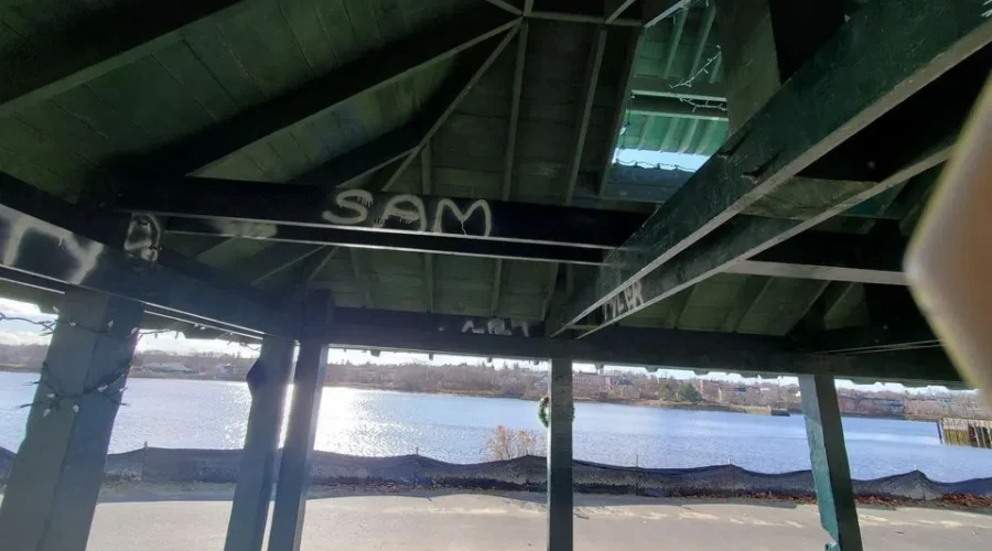 Vandalism Along St. Stephen Waterfront