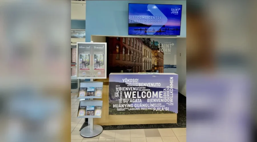 New welcome kiosk at Saint John Airport