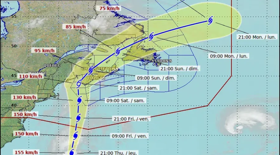 Watches now in effect for N.S. and N.B. as Hurricane Lee continues north
