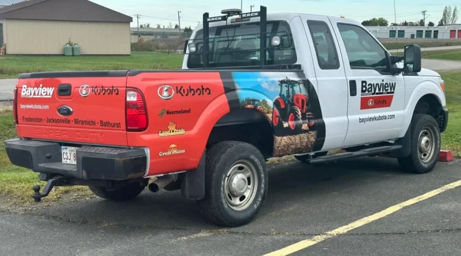 Mark chats with Brad Greening from Bayview Truck & Kubota