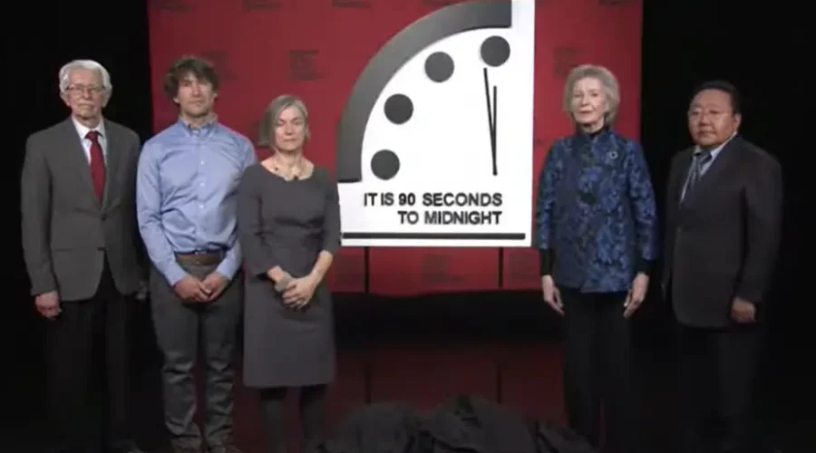 During an ‘unprecedented level of danger’ Doomsday Clock stays at 90 seconds to midnight