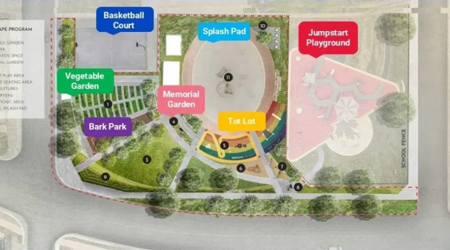Proposed changes to Rainbow Park for new school