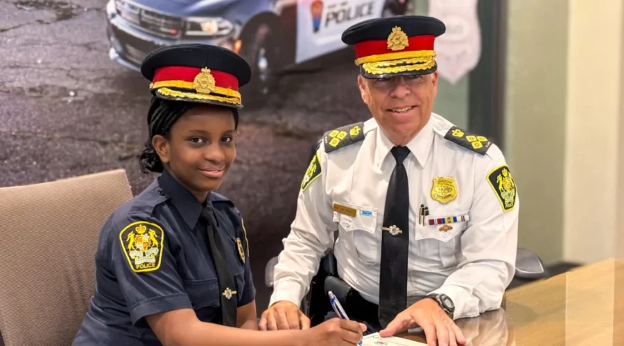 Badges and big dreams: Saint John student named chief for a day