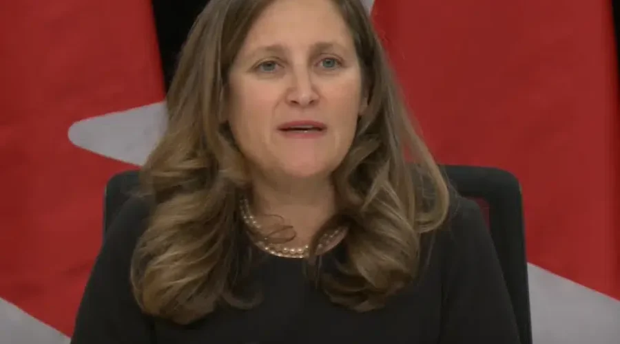 Freeland given new job by Prime Minister Carney