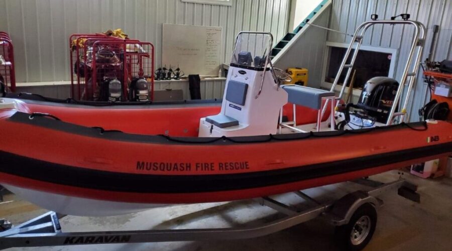 Rescuers save dog and three stranded boaters in thick fog