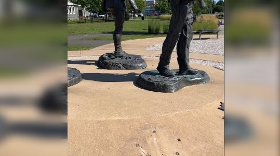 Anger and sadness following theft of bronze leaf from RCMP monument